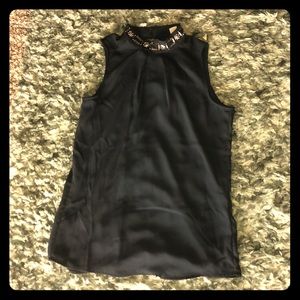 H&M dress blouse w/ jeweled high neck